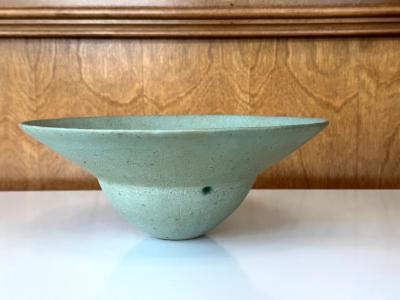 John Ward Ceramic Bowl with Flanged Rim by John Ward