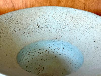 John Ward Ceramic Bowl with Flanged Rim by John Ward