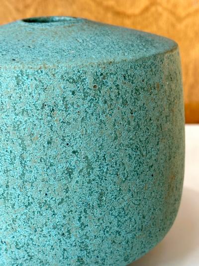 John Ward Ceramic Vase with Green Glaze by John Ward