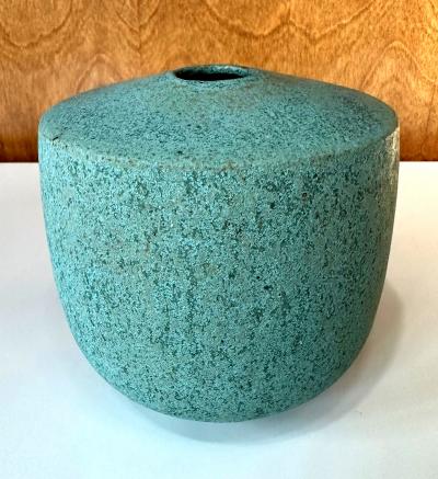 John Ward Ceramic Vase with Green Glaze by John Ward
