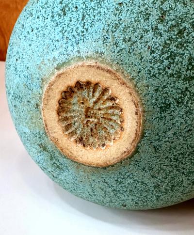 John Ward Ceramic Vase with Green Glaze by John Ward