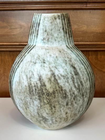 John Ward Large Ceramic Vase with Banded Glaze by John Ward