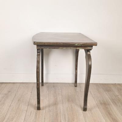 John Wheatman Custom Copper Top Table with Antique Legs