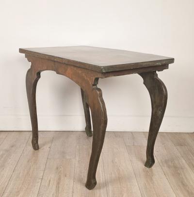 John Wheatman Custom Copper Top Table with Antique Legs
