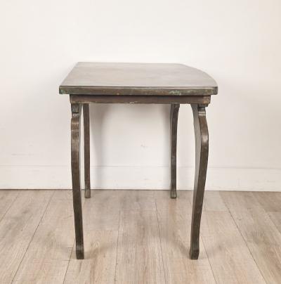 John Wheatman Custom Copper Top Table with Antique Legs