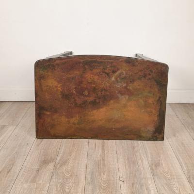 John Wheatman Custom Copper Top Table with Antique Legs