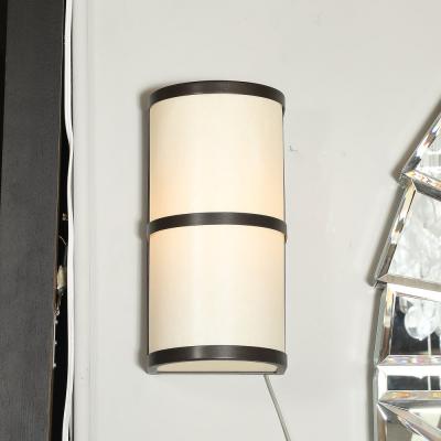 John Wigmore Pair of Modernist Sconces in Vellum Oil Rubbed Bronze signed John Wigmore