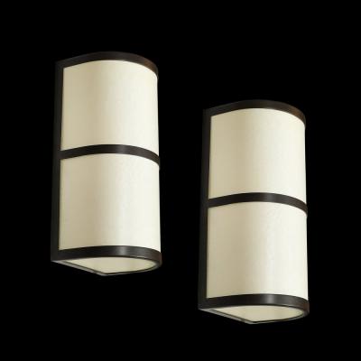 John Wigmore Pair of Modernist Sconces in Vellum Oil Rubbed Bronze signed John Wigmore