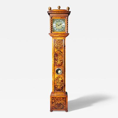 John Wise A superb Charles II month duration floral marquetry longcase clock