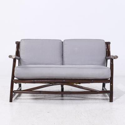 John Wisner John Wisner for Ficks Reed Mid Century Bamboo Settee Loveseat Sofa