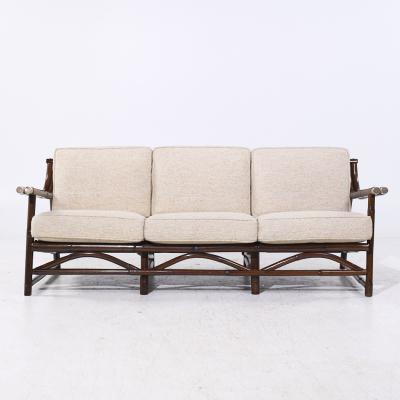 John Wisner John Wisner for Ficks Reed Mid Century Bamboo Sofa