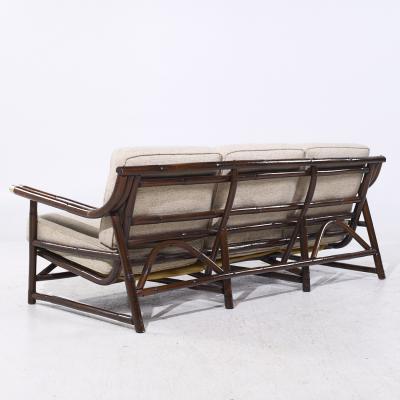 John Wisner John Wisner for Ficks Reed Mid Century Bamboo Sofa
