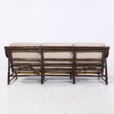 John Wisner John Wisner for Ficks Reed Mid Century Bamboo Sofa