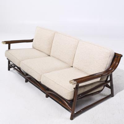 John Wisner John Wisner for Ficks Reed Mid Century Bamboo Sofa