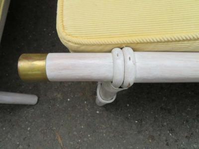 John Wisner Pair of Ficks Reed Rattan Lounge Club Chair Ottoman John Wisner Campaign Style