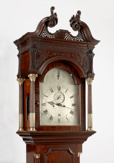 Philadelphia Carved Mahogany Tall Case Clock circa 1770