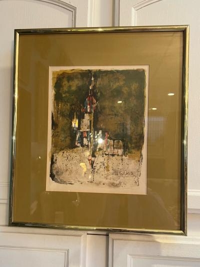 Johnny Friedlaender MID CENTURY ABSTRACT LITHOGRAPH BY JOHNNY FRIEDLAENDER