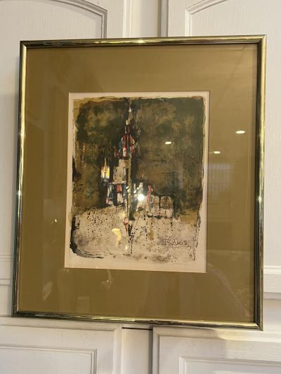 Johnny Friedlaender MID CENTURY ABSTRACT LITHOGRAPH BY JOHNNY FRIEDLAENDER