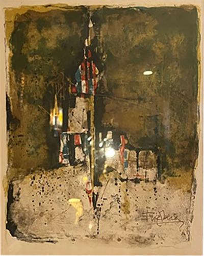 Johnny Friedlaender MID CENTURY ABSTRACT LITHOGRAPH BY JOHNNY FRIEDLAENDER