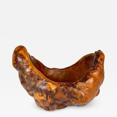 Johnny Mattsson Exeptional Large Swedish Folk Art Organic Burl Bowl circa 1960s