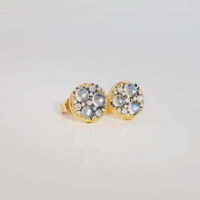 Joke Quick Glowing Moonstone White Diamond Starstruck Stud Earrings Joke Quick 2026