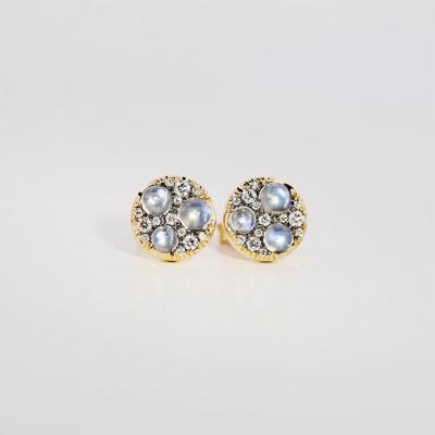 Joke Quick Glowing Moonstone White Diamond Starstruck Stud Earrings Joke Quick 2026