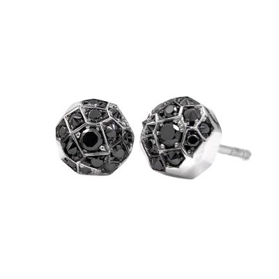 Joke Quick Joke Quick Inverted Black Diamond Gold Innervisions Stud Earrings
