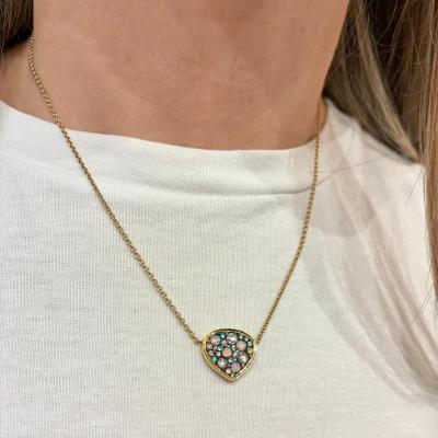 Joke Quick Paraiba Tourmaline Australian Opal White Diamond Necklace Joke Quick 2026
