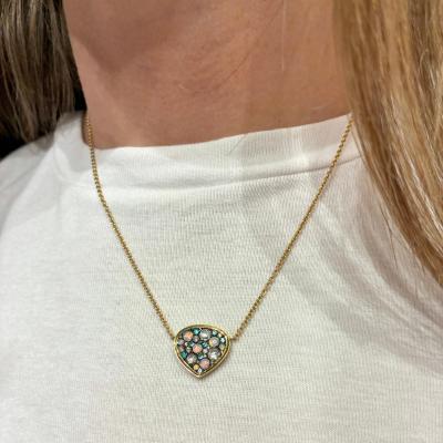 Joke Quick Paraiba Tourmaline Australian Opal White Diamond Necklace Joke Quick 2026