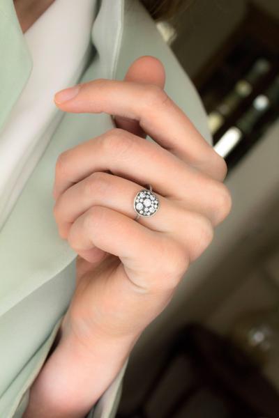 Joke Quick White Diamond Blue Moonstone Gold Starstruck Ring Joke Quick