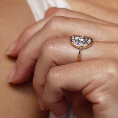 Joke Quick White Yellow Pink Diamond Blue Sapphire Pink Spinel Starstruck Ring Joke Quick