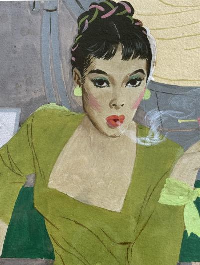Jon Whitcomb Mid Century Cosmopolitan Illustration Surreal Family Narrative