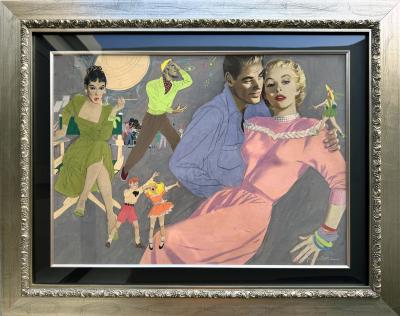 Jon Whitcomb Mid Century Cosmopolitan Illustration Surreal Family Narrative