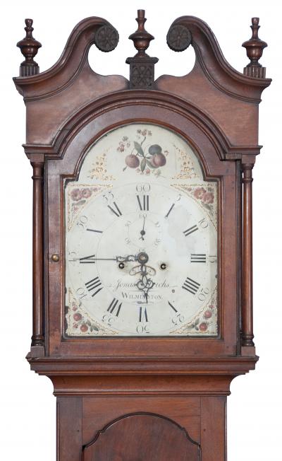 Jonas Alrichs Walnut Tall Case Clock by Jonas Alrichs