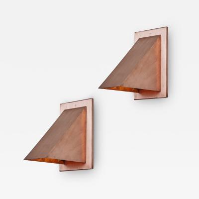 Jonas Bohlin Pair of Jonas Bohlin Oxid Raw Copper Outdoor Wall Lights for rsj 