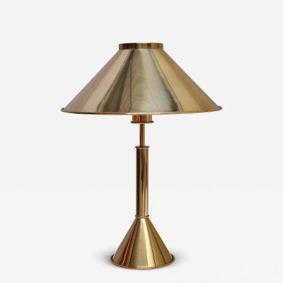 Jonas Hidle Jonas Hidle Table Lamp in Brass H vik Lys Norway 1970s