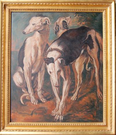 Jonathan Adams Contemporary Copy of Three Greyhounds J Snyders 1650