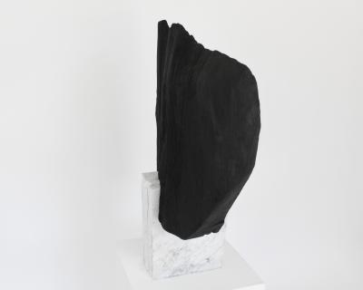 Jonathan Shlafer JONATHAN SHLAFER TOTEMIC SHOU SHUGI BAN WOOD AND MARBLE SCULPTURE