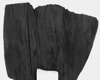 Jonathan Shlafer JONATHAN SHLAFER TOTEMIC SHOU SHUGI BAN WOOD AND MARBLE SCULPTURE