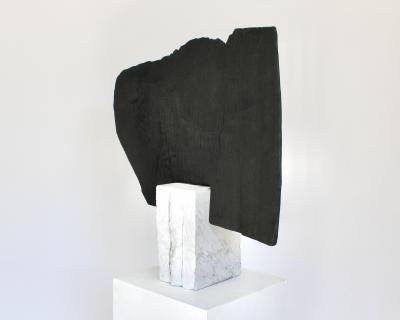 Jonathan Shlafer JONATHAN SHLAFER TOTEMIC SHOU SHUGI BAN WOOD AND MARBLE SCULPTURE