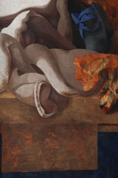 Jorge Castillo Spanish Mid Century Oil on Canvas Abstract Painting Untitled 