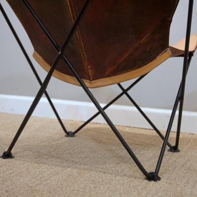 Jorge Ferrari Hardoy Pair of Leather Butterfly child Chairs