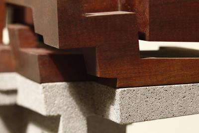 Jorge Y zpik Untitled Sculpture wood and volcanic stone