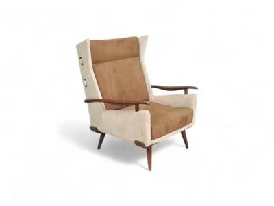 Jorge Zalszupin Bergere Armchair with Ottoman by Jorge Zalszupin c 1950s
