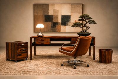 Jorge Zalszupin Brazilian Filing Cabinet Side Table on Casters in Rosewood Jorge Zalszupin