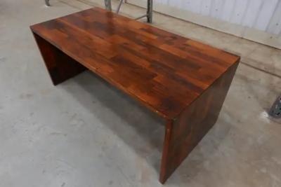 Jorge Zalszupin Brazilian Mid Century Foldable Desk in Hardwood by Jorge Zalszupin c 1970s