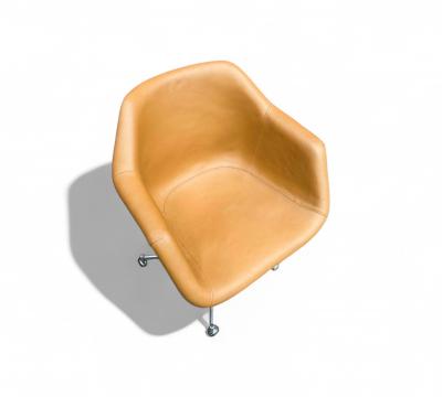 Jorge Zalszupin Brazilian Modern Armchair in Leather and Metal Jorge Zalszupin 1960s