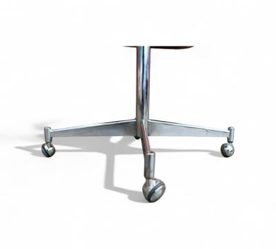 Jorge Zalszupin Brazilian Modern Armchair in Leather and Metal Jorge Zalszupin 1960s