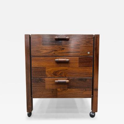 Jorge Zalszupin Brazilian Modern Cabinet with Three Drawers in Rosewood Jorge Zalszupin 1960s