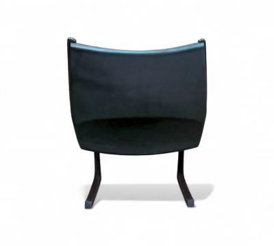 Jorge Zalszupin Brazilian Modern Fixed Commander Armchair in Metal Jorge Zalszupin 1970s